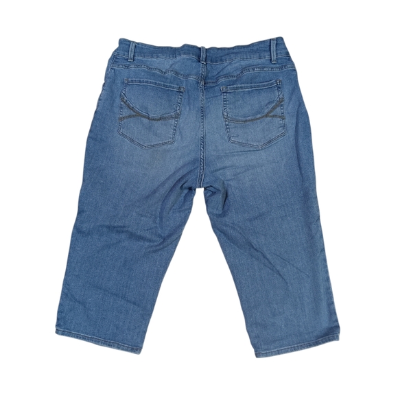 Lee Riders Classic Blue Capri Jeans Cropped Light Blue - Picture 3 of 5